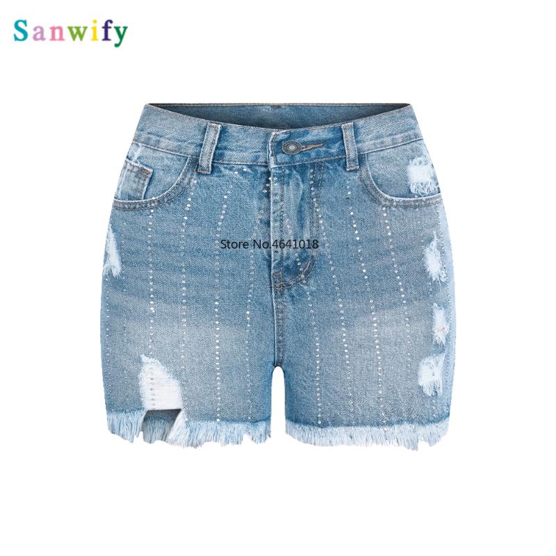 2020 Women Summer Shorts Hole High Waist Casual Zipper Street Night Denim Shorts Fashion Skinny, Sky blue
2020 Women Summer Shorts Hole High Waist Casual Zipper Street Night Denim Shorts Fashion Skinny, Sky blue