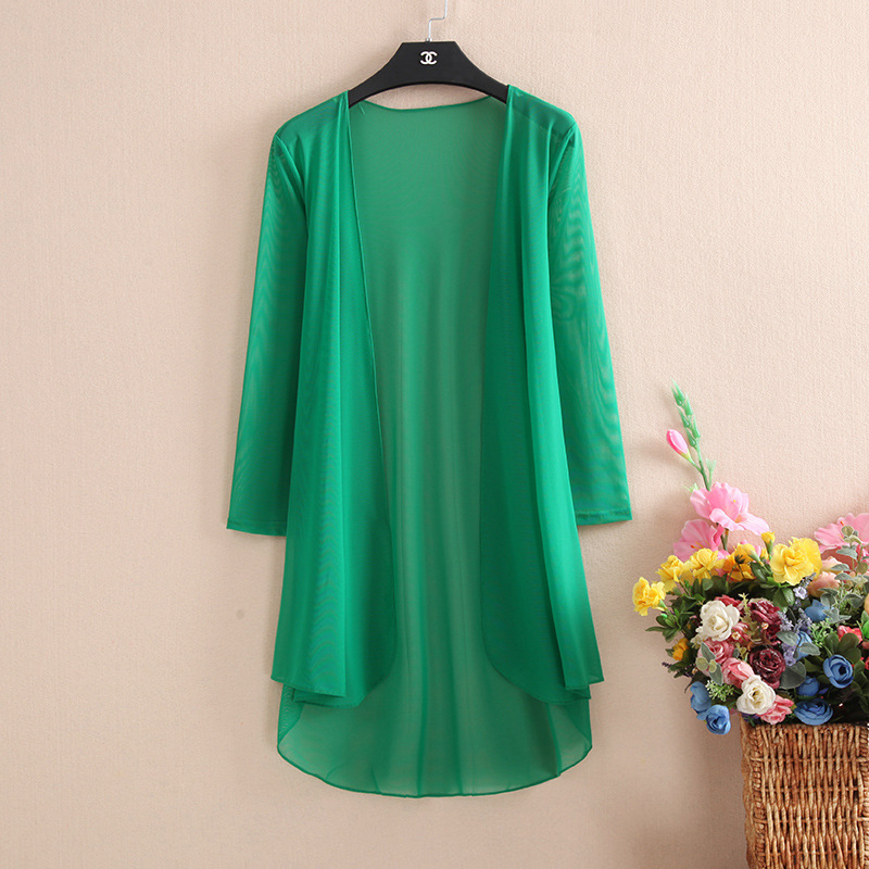 Women Summer Kimono Long Cardigan Mesh Transparent Sun Blouse Chiffon Loose Short Plus Size Shirt Solid Beach Cover Ups Outwear, Black
Women Summer Kimono Long Cardigan Mesh Transparent Sun Blouse Chiffon Loose Short Plus Size Shirt Solid Beach Cover Ups Outwear, Black