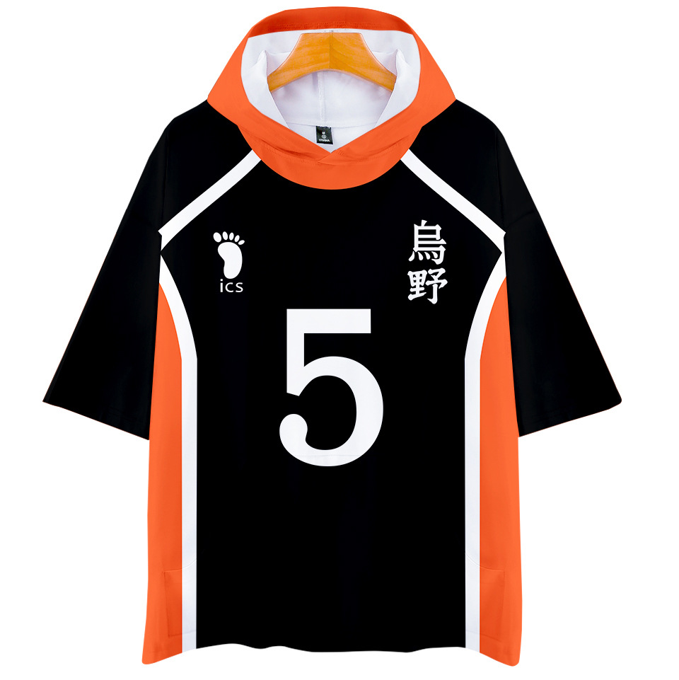 Anime Haikyuu Hooded T Shirt Men Karasuno High School Hinata Shoyo Kageyama Tobio Short Sleeve Funny Tshirt Cosplay Costume
Anime Haikyuu Hooded T Shirt Men Karasuno High School Hinata Shoyo Kageyama Tobio Short Sleeve Funny Tshirt Cosplay Costume