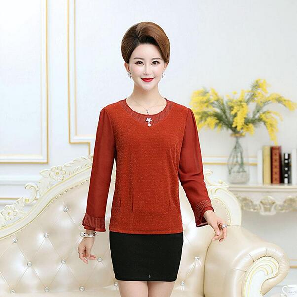 New 2020 Women Summer Autumn Women Blouses 4 Color Tops Mother Blouse Middle Aged Woman Top DF428, Black
New 2020 Women Summer Autumn Women Blouses 4 Color Tops Mother Blouse Middle Aged Woman Top DF428, Black