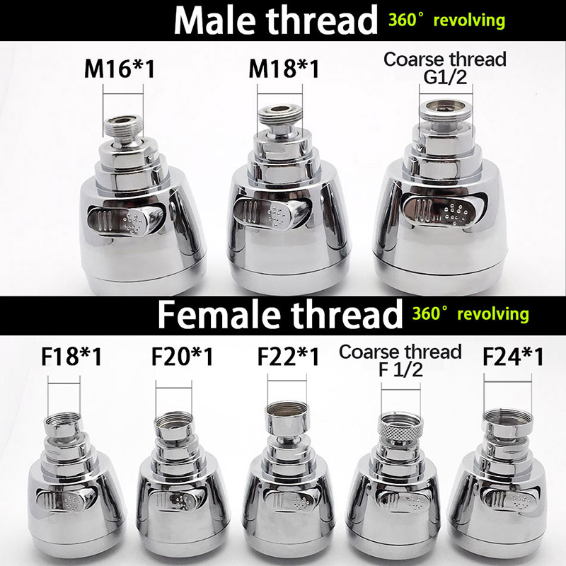 WASOURLF 360 Faucet Aerator Tap Adapter Kitchen Faucet Head Shower Chrome Spout Shower M18 M20 M22 M24 Female Thread Accessories
WASOURLF 360 Faucet Aerator Tap Adapter Kitchen Faucet Head Shower Chrome Spout Shower M18 M20 M22 M24 Female Thread Accessories