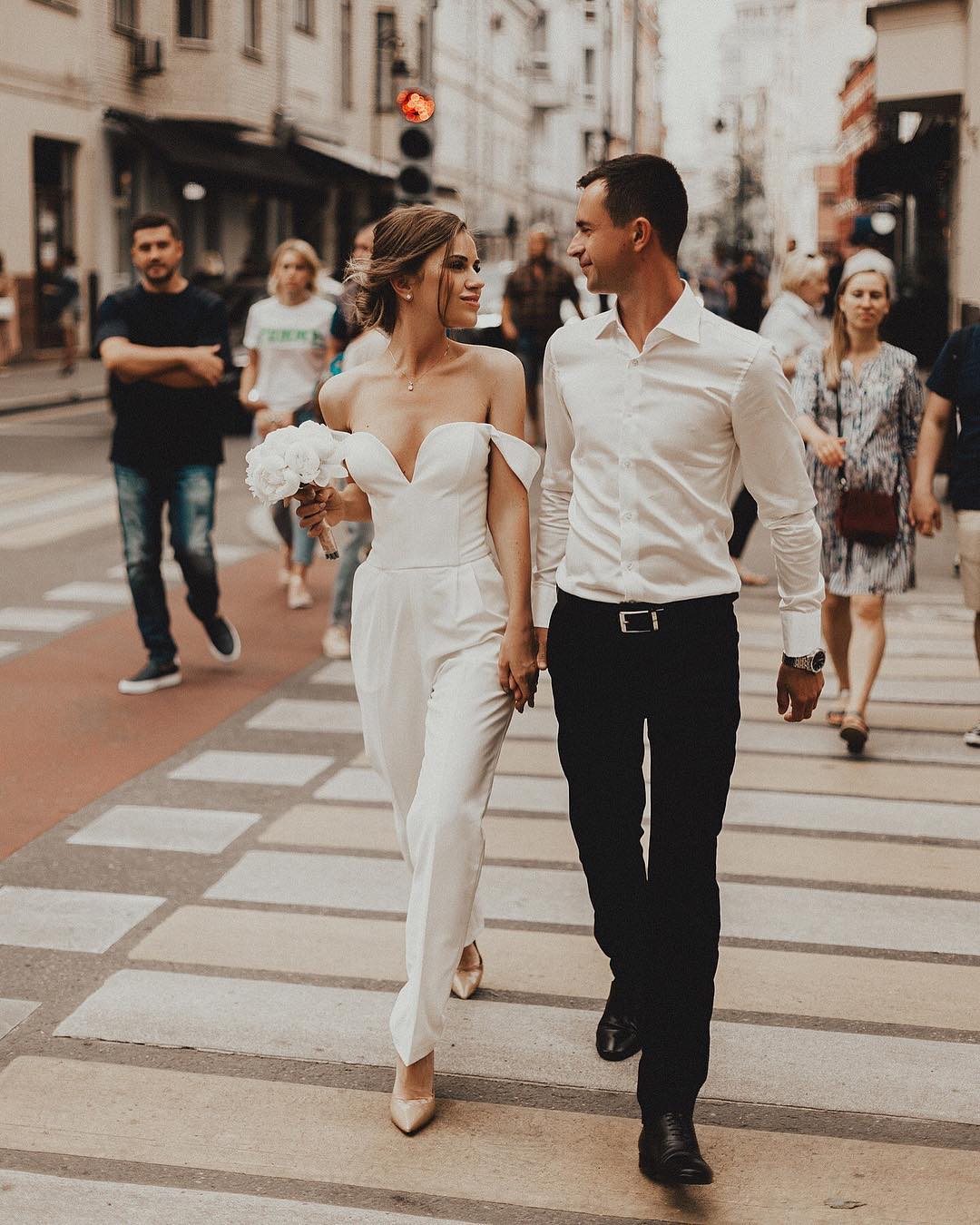 Beach Jumpsuits Wedding Dresses Off The Shoulder Country Bohemian 2019 Wedding Dress Bridal Gown robe de mariée