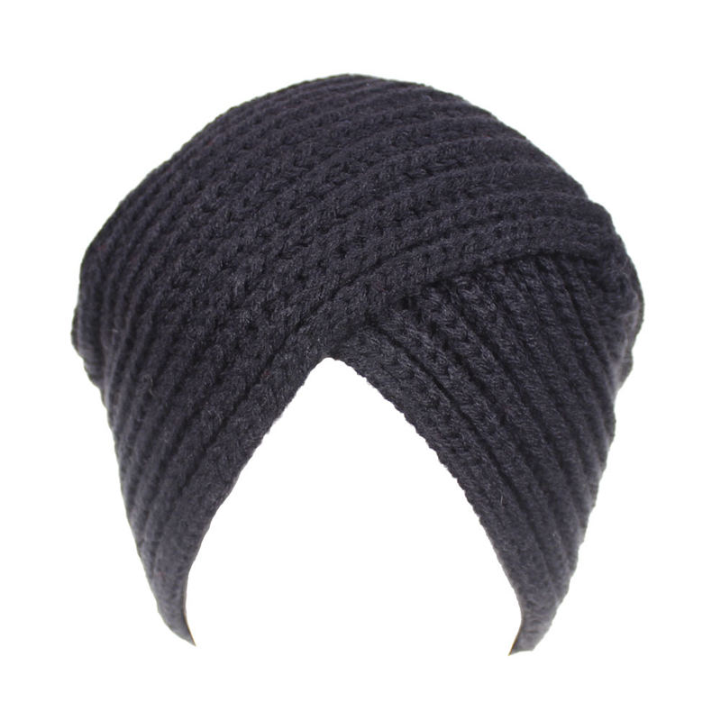 Knit Cross Ear Muff Hat Skull Caps New Beanie Autumn Winter Women turban Hats Black White drop ship 010095