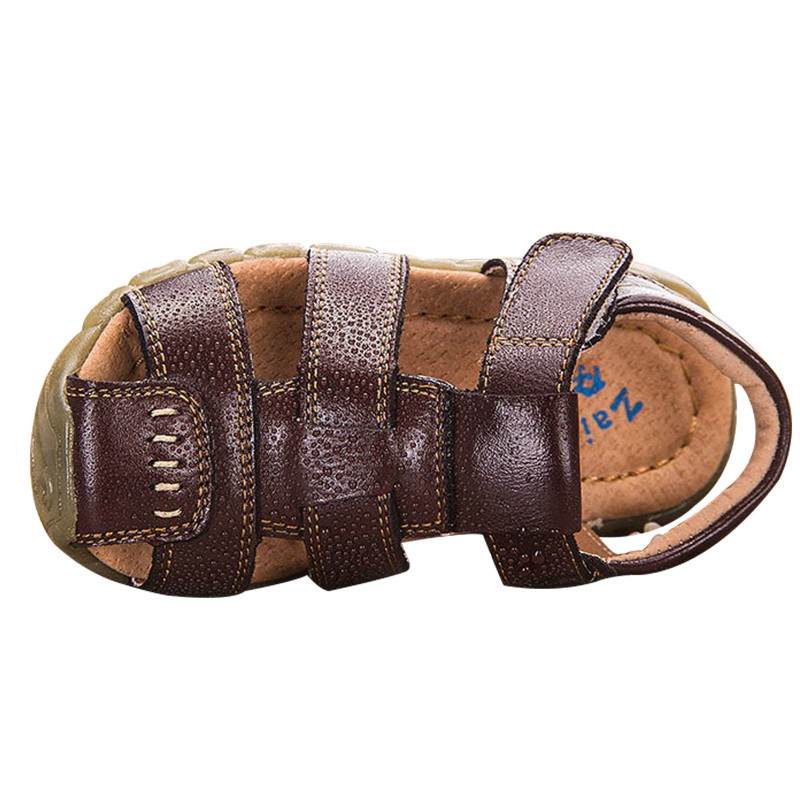 Promotion Children's Shoes Cow Leather Casual Shoes Sandals For Children Comfortable Summer Man Middle Hole