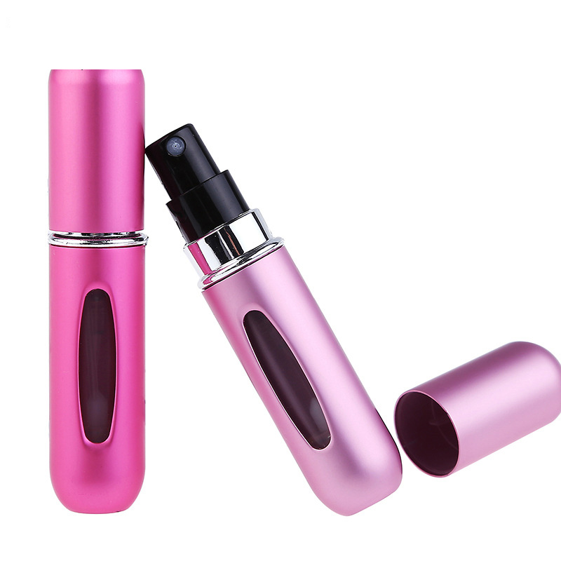 5ML Refillable Perfume Spray Bottle Aluminum Spray Atomizer Portable Travel Cosmetic Container Perfumes Bottles 12 Colors