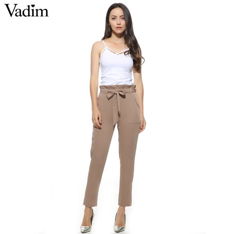 Woman chiffon high waist harem pants bow tie drawstring sweet elastic waist pockets casual trousers pantalones ZC047, Grey
Woman chiffon high waist harem pants bow tie drawstring sweet elastic waist pockets casual trousers pantalones ZC047, Grey