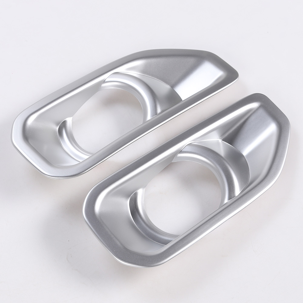 ABS Front Bumper Fog Light Decoration Silver For Jeep Wrangler JL Sahara Sport 2018+ Auto Internal Accessories