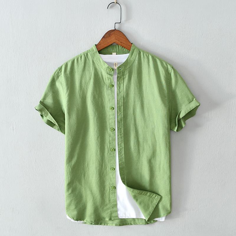 Top quality 2020 Summer New Stand-collar Mens short sleeve linen shirts Casual Solid color mens shirts Fashion male cotton tops, Light gray
Top quality 2020 Summer New Stand-collar Mens short sleeve linen shirts Casual Solid color mens shirts Fashion male cotton tops, Light gray