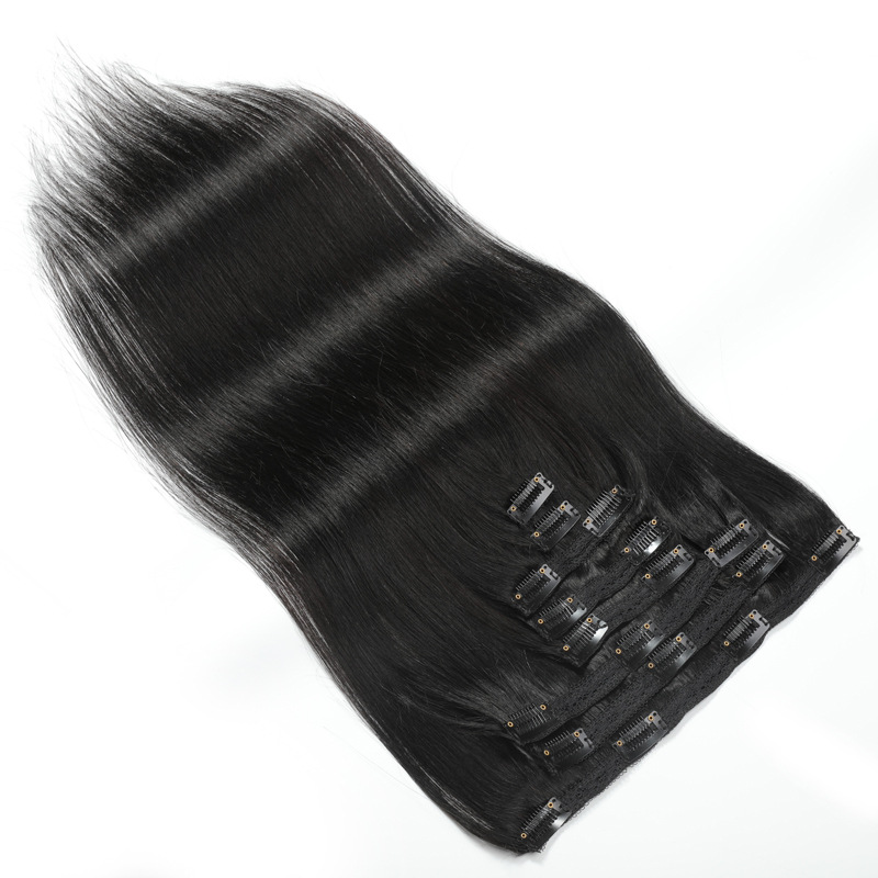 Brazilian Virgin Hair Straight Clip In Hair Extensions 8-24inch 120g Clip-in On Hair Products Silky Straight 120g/lot Yiirubeauty