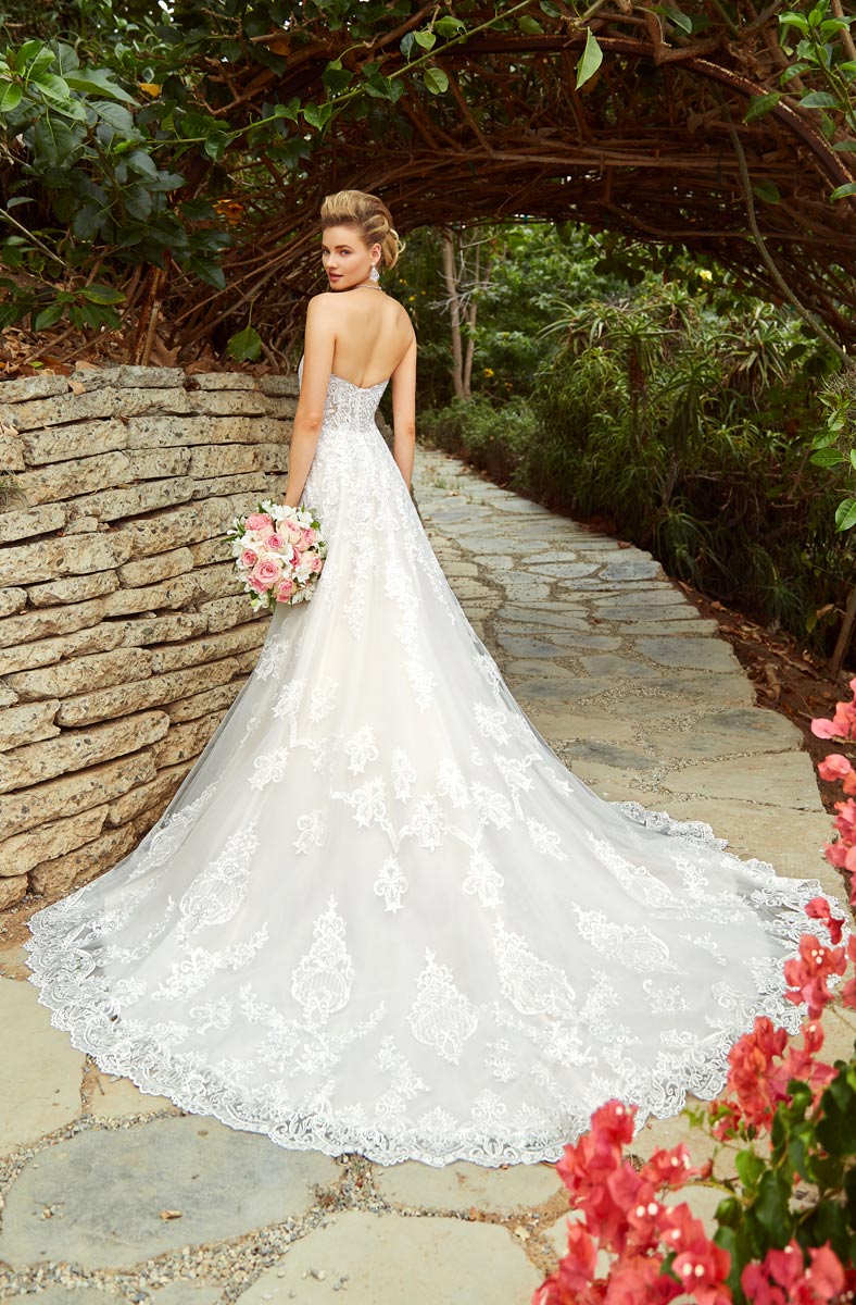 Line Classy A Beaded Lace Wedding Dresses Sweetheart Neck Appliqued Bridal Gowns Sweep Train Tulle Robe De Marie ppliqued