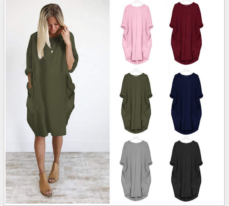 Women Casual Spring Dress 1/2 Sleeved Cotton Linen Dress Oversize Loose Pockets Tunic dress women, Blue
Women Casual Spring Dress 1/2 Sleeved Cotton Linen Dress Oversize Loose Pockets Tunic dress women, Blue