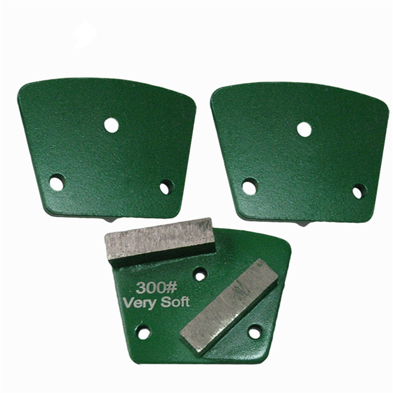 ASL05 Diamond Grinding Shoes Diamond Grinding Disc with Two Segments for Concrete and Terrazzo Floor 9 Pieces One Set