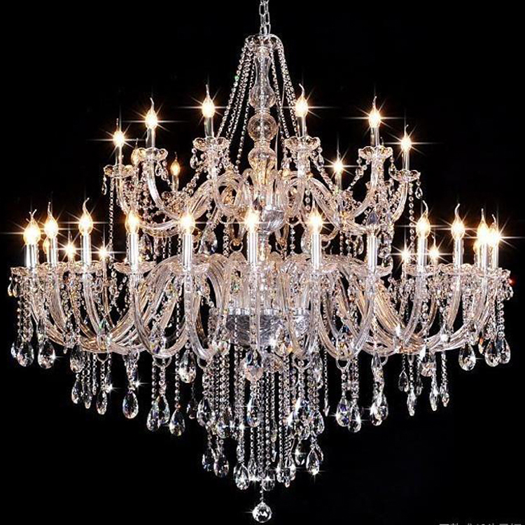 Duplex building large chandelier crystal lamp European villa livingroom atmosphere candle project hotel
Duplex building large chandelier crystal lamp European villa livingroom atmosphere candle project hotel
