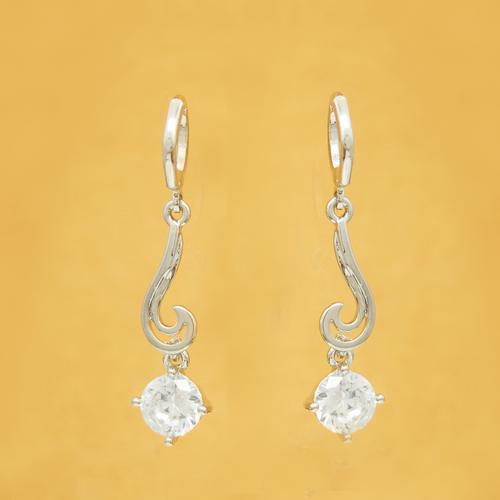 Spot wholesale European and American fashion glamour jewelry shiny zircon earrings