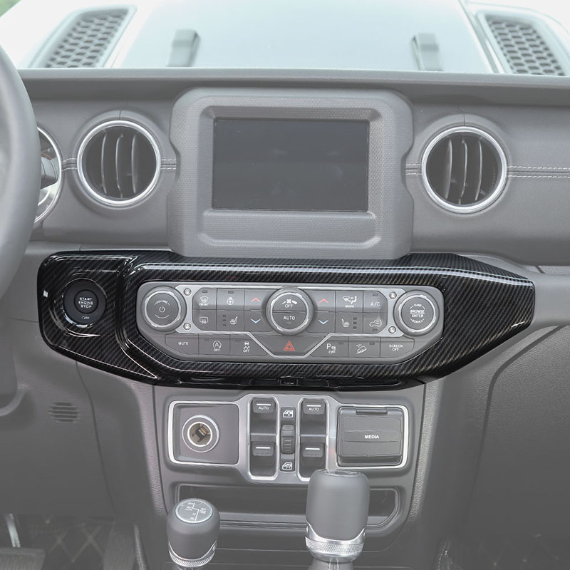 Carbon Fiber Air Condition Panel Trim Cover For Jeep Wrangler JL 2018 Factory Outlet High Quatlity Auto Internal Accessories