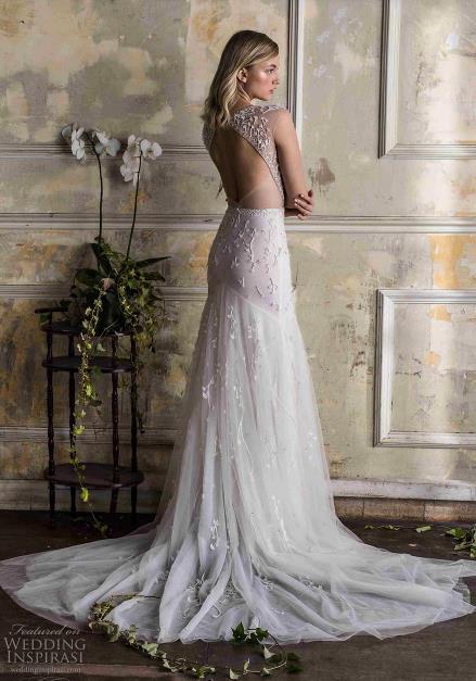 limor rosen mermaid wedding dresses v neck lace bridal gowns backless sweep train boho wedding dress custom