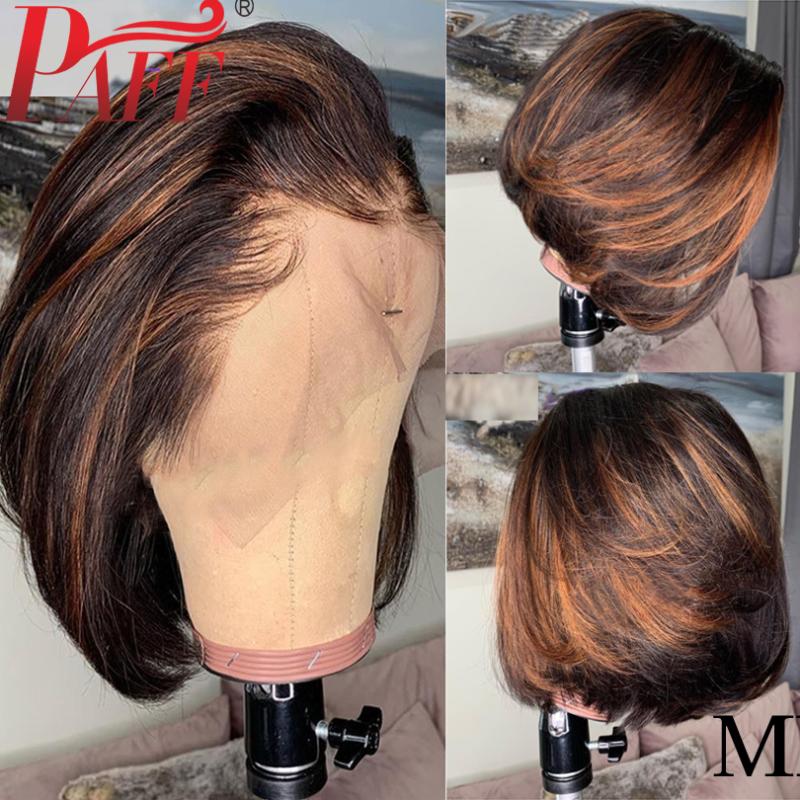 13X4 180% Highlight Brown Blonde Ombre Color Short Bob Cut Blunt Pixie Lace Front Human Hair Wigs For Women Brazilian Remy Hair, As pic
13X4 180% Highlight Brown Blonde Ombre Color Short Bob Cut Blunt Pixie Lace Front Human Hair Wigs For Women Brazilian Remy Hair, As pic