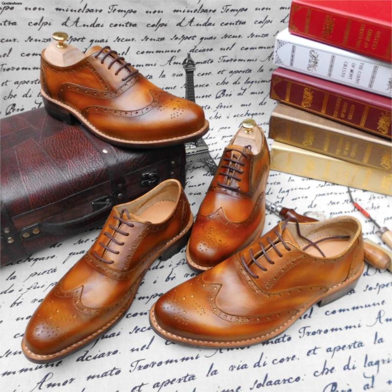 Goodyear Handmade Genuine Leather Carved Business Low Top Full-grain Leather Custom-made Calfskin Sole Custom, Orange
Goodyear Handmade Genuine Leather Carved Business Low Top Full-grain Leather Custom-made Calfskin Sole Custom, Orange