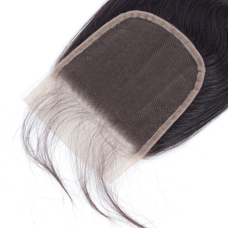 Peruvian 100% Human Hair Brazilian Indian Double Wefts 4 Bundles With 5X5 Lace Closure Body Wave 5 Pieces/lot Natural Color