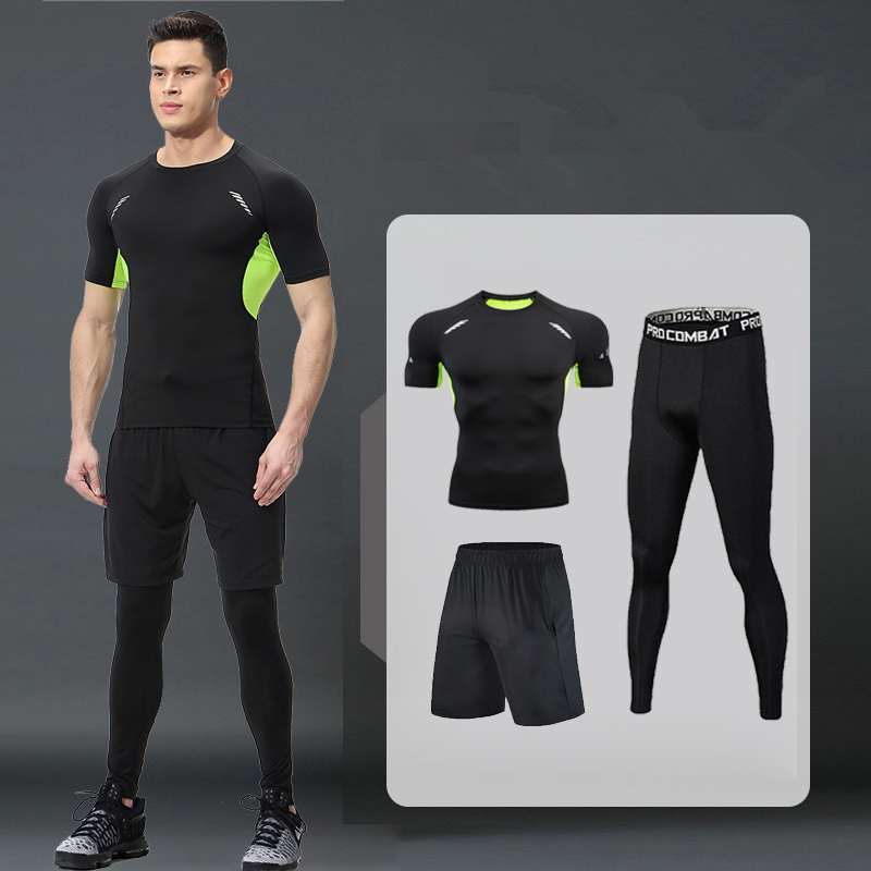 3 Pcs/Set Compression sets Tracksuit Mens Sport Running Set Jogging Suit Rashgard Gym Clothing Men Fitness Workout Tights, Photo color
3 Pcs/Set Compression sets Tracksuit Mens Sport Running Set Jogging Suit Rashgard Gym Clothing Men Fitness Workout Tights, Photo color