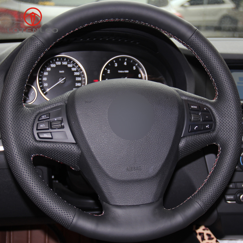 Black Artificial Leather Hand-stitched Car Steering Wheel Cover for BMW X3 F25 2010-2017 X5 F15 2013-2017
Black Artificial Leather Hand-stitched Car Steering Wheel Cover for BMW X3 F25 2010-2017 X5 F15 2013-2017
