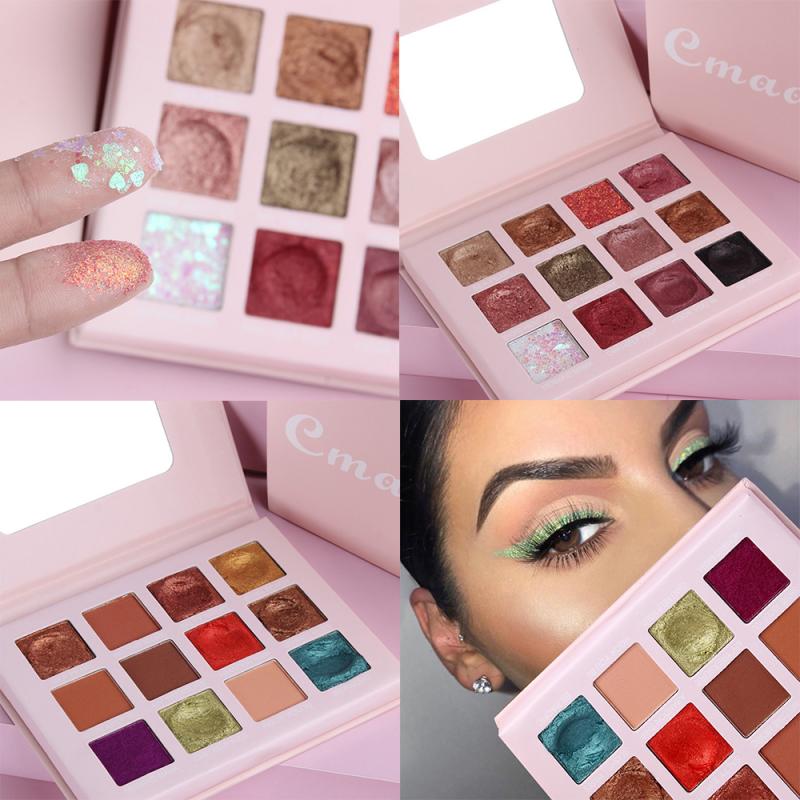 12 Colors Fashion Diamond Glitter Sequin Eyeshadow Shimmer Matte Eye Shadow Powder Makeup Pigmented Cosmetics Palette TSLM2, 01 as shown
12 Colors Fashion Diamond Glitter Sequin Eyeshadow Shimmer Matte Eye Shadow Powder Makeup Pigmented Cosmetics Palette TSLM2, 01 as shown