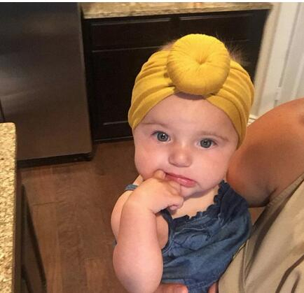 Children hat Cute Turban Hats for Baby Girls Vintage Soft Bun Knot Infant Toddler Baby Cap Newborn Hat India Hat