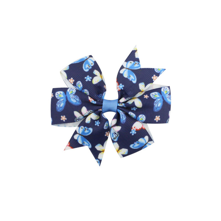 Easter egg baby Girls hairpins dovetail rabbit Barrettes Bow with clip children hair accessories kids Flower print Hair clips C6089