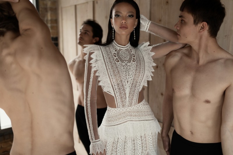 2019 Lior Charchy Evening Dresses Jewel Lace Appliques Custom Made Prom Gowns Floor Length Bohemian Formal Party Dresses