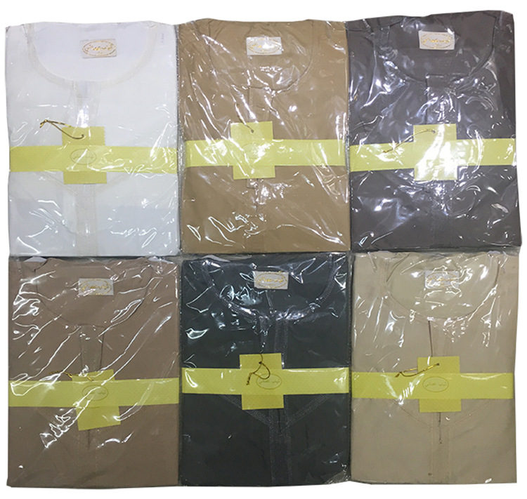(12 pieces/lot) 2019 latest design high quality muslim men thobes islamic clothing men abayas YM052