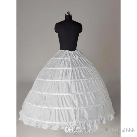 Free Shipping Cheap Hot White 6 HOOP Skirts Under Wedding Dress Ball Gowns Crinoline Petticoats Bridal Wedding Accessories vestido de noiva от DHgate WW