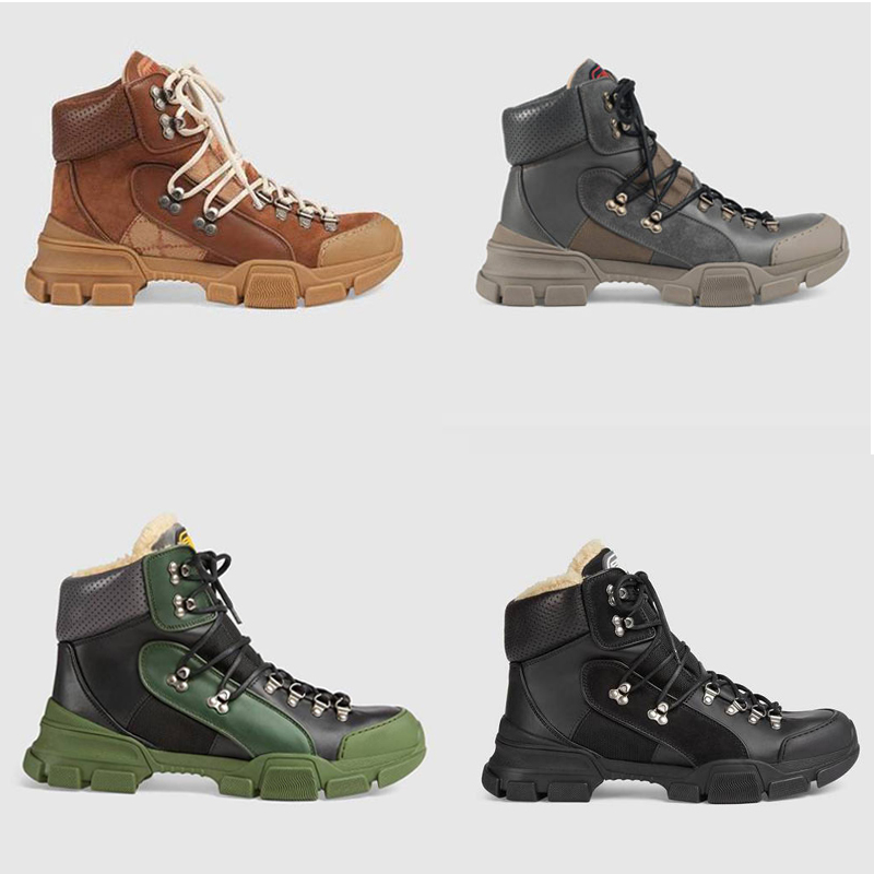 man boots women winter wool boot fashion High top shoes 100% leather thick bottom designer shoe men Trainers platform woman SHoes Lace up short Sneakers Large size 35-46