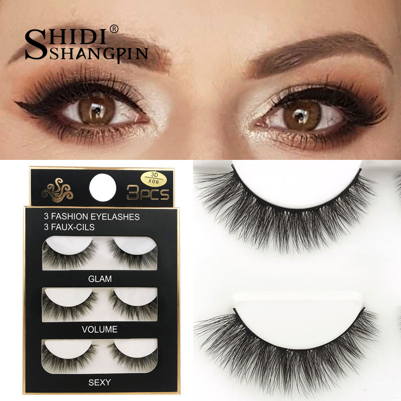3D Mink Eyelashes Natural High Quality Mink Lashes Makeup False Eyelashes Handmade Reusable Mink Lashes Volume Eyelash Extension Fake Lashes