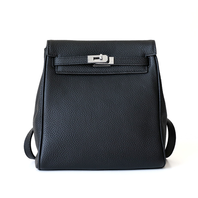 Top selling Leather Kelly Shoulder Bag Lady Stylish and Simple Head Genuine Leather Backpack for women, Elephent grey 
Top selling Leather Kelly Shoulder Bag Lady Stylish and Simple Head Genuine Leather Backpack for women, Elephent grey