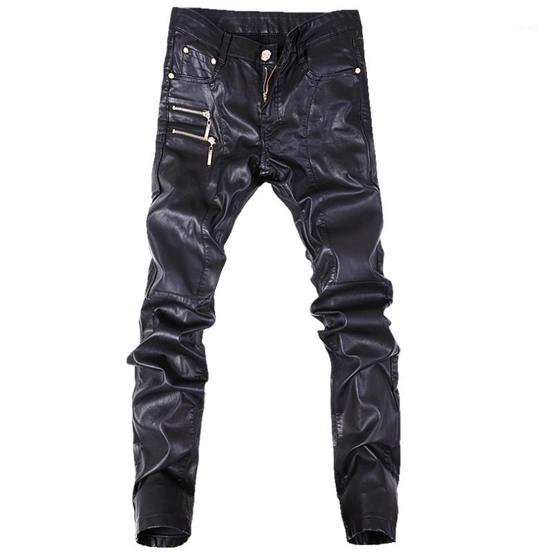 New fashion men leather pants skinny motorcycle straight jeans casual trousers size 28-36 A1031, Black
New fashion men leather pants skinny motorcycle straight jeans casual trousers size 28-36 A1031, Black