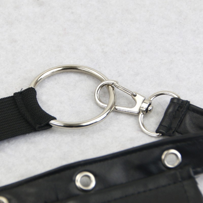 Black Leather Men / Women Unisex Mini Pouch Waist Pocket Belt Bag Burlesque Outfits Gothic Steampunk Clothing Sexy Corset Accessories