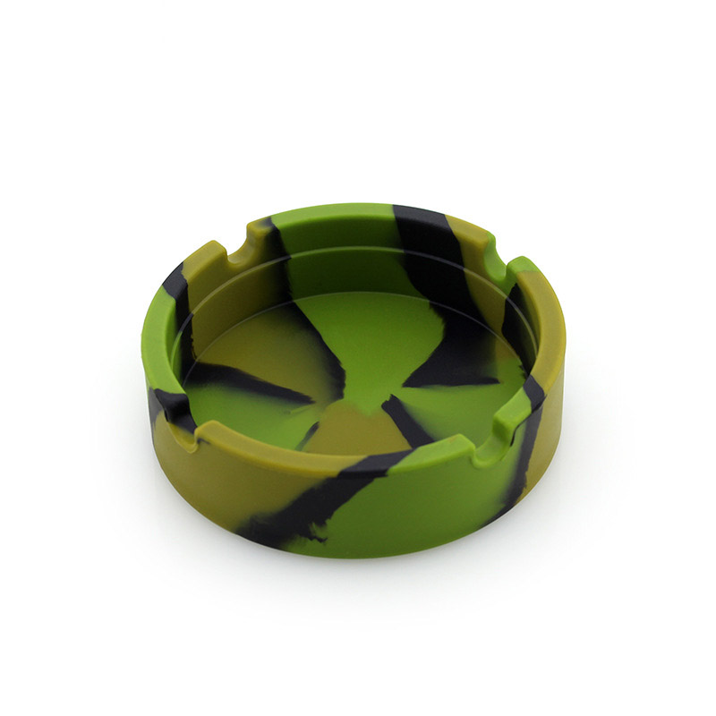 Soft Silicone Ashtray Round Luminous Mini Ash Tray Portable Anti-Scalding Cigarette Holder Home Novelty Crafts Smoking Accessories YFA2257