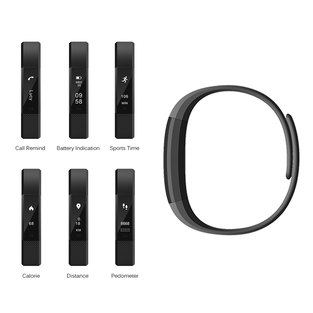 ID115 Smart Bracelet Fitness Tracker Smart Watch Step Counter Activity Monitor Vibration Smart Wristwatch For IOS iPhone Android Phone Watch