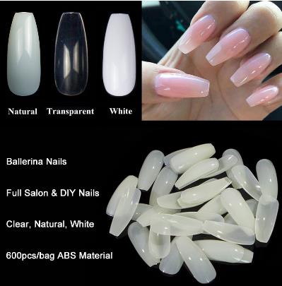 600pcs/Bag Ballerina Nail Art Tips Transparent/Natural False Coffin Nails Art Tips Flat Shape Full Cover Manicure Fake Nail Tips
600pcs/Bag Ballerina Nail Art Tips Transparent/Natural False Coffin Nails Art Tips Flat Shape Full Cover Manicure Fake Nail Tips