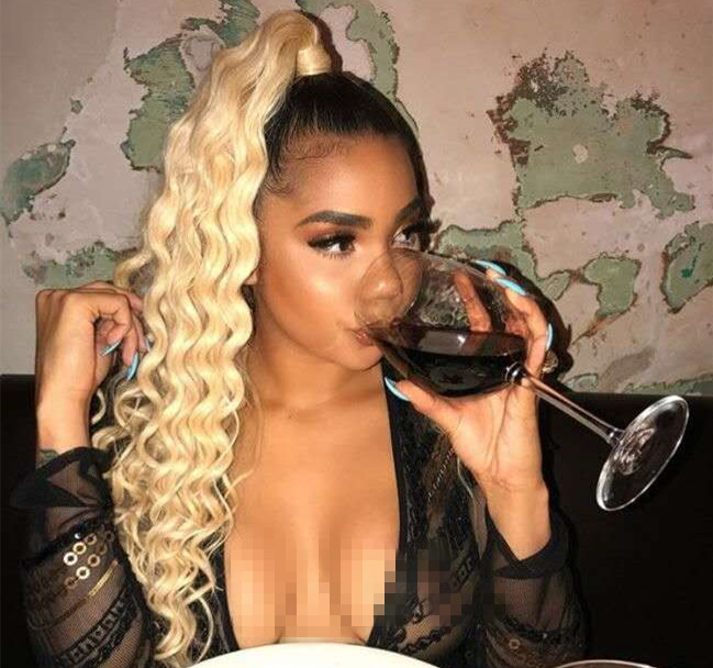 raw virgin blonde ponytail 613 ,deep curly clip in drawstring human hair ponytail hairpiece cuticle aligned white blonde