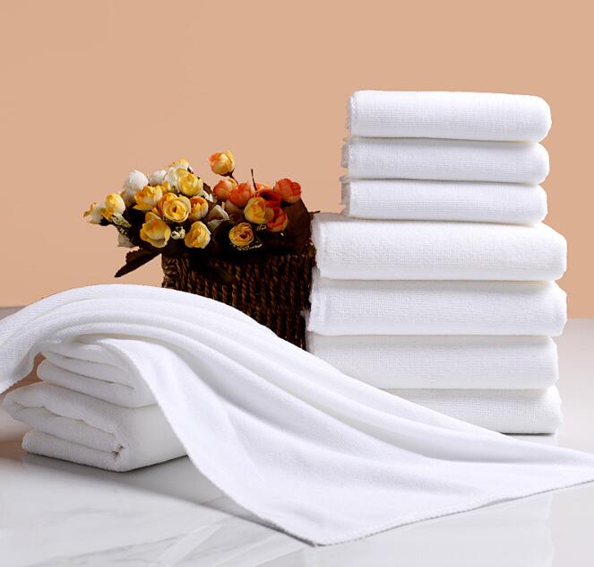 White Towel Hotel Towels Soft Towel Microfiber Fabric Home Cleaning Face Bathroom Hand Hair Bath