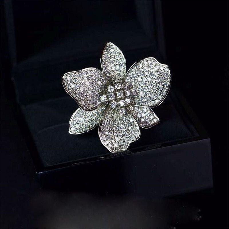 280PCS Pave White Sapphire CZ Diamond Handmade Luxury Jewelry 925 Sterling Silver Women Wedding Engagement Butterfly Ring For Lover Gift