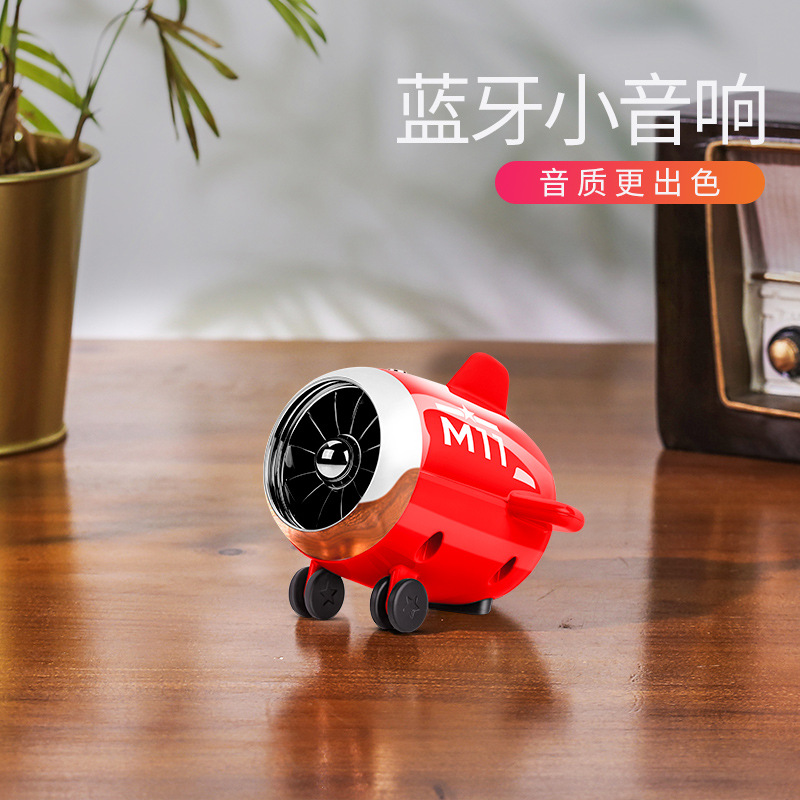 Cute Cartoon Aircraft Modle Wireless Bluetooth Speaker, Mini Portable o, Answer the Phone, Dual interconnection, Christmas Kid Birthday Gift, Decorati