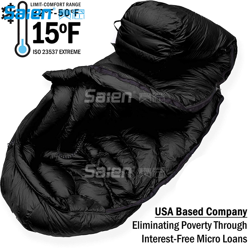 Outdoor Summit 0°F 20°30°F Down Sleeping Bag 1000 Fill Power 4 Season Mummy Ultralight Camping Hiking
