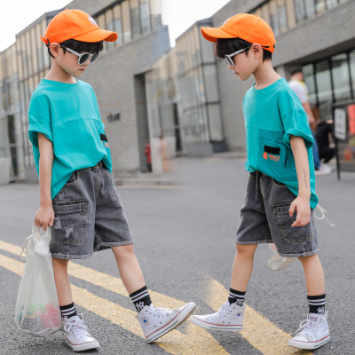 Children's Clothing Sets 2020 Summer New Baby Boys Fashion Casual Short Sleeve T Shirt+jeans Shorts 2pcs Sets Boys Tracksuits, Blue
Children's Clothing Sets 2020 Summer New Baby Boys Fashion Casual Short Sleeve T Shirt+jeans Shorts 2pcs Sets Boys Tracksuits, Blue