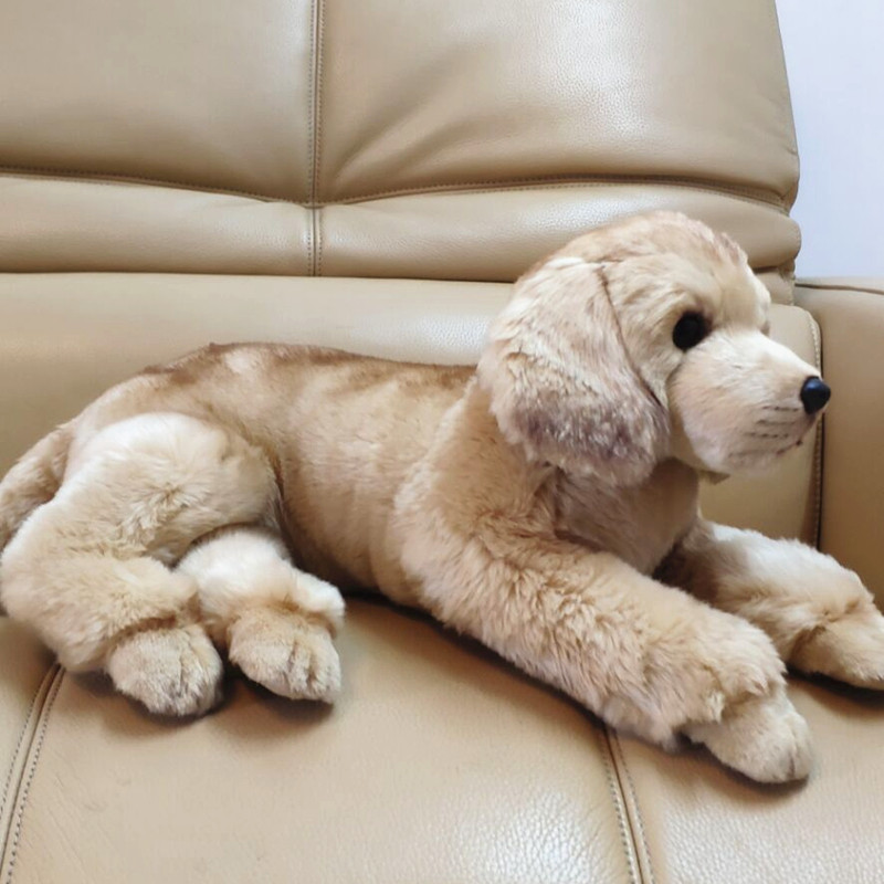 Quality Simulation Animal Golden Retriever Dog Plush Toy Stuffed Soft Prey dog Pet Doll 50X23cm DY50118