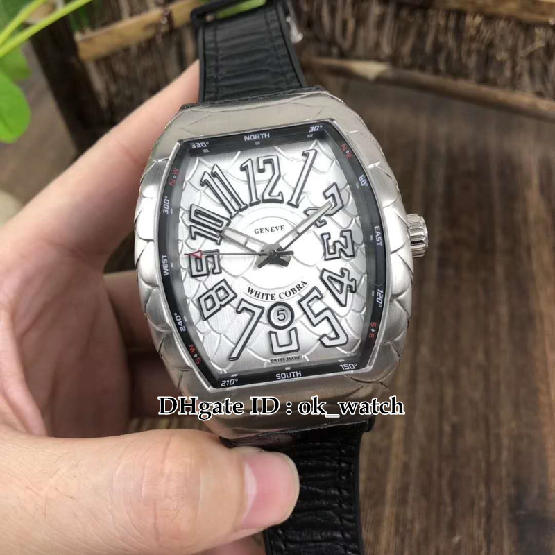 Top quality Vanguard white Cobra V 45 SC DT Japan Miyota 8215 Automatic Mens Watch Silver dial Leather rubber strap Gents sport watches, F m120-2
Top quality Vanguard white Cobra V 45 SC DT Japan Miyota 8215 Automatic Mens Watch Silver dial Leather rubber strap Gents sport watches, F m120-2