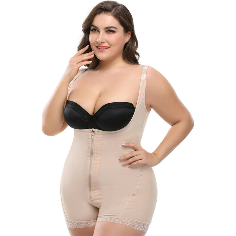 Women New Seamless Bodysuit Slim Waist Trainer Body Shaper Sexy Underbust Zipper lace Lingerie Underwear Control Corset Belt 3XL, Black
Women New Seamless Bodysuit Slim Waist Trainer Body Shaper Sexy Underbust Zipper lace Lingerie Underwear Control Corset Belt 3XL, Black