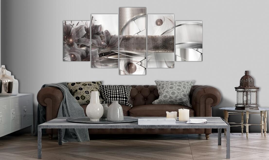 Canvas Print Modern Fashion Wall Art the Abstract Golden Texture Flower for Home Decoration Choose Color & Size( No Frame )