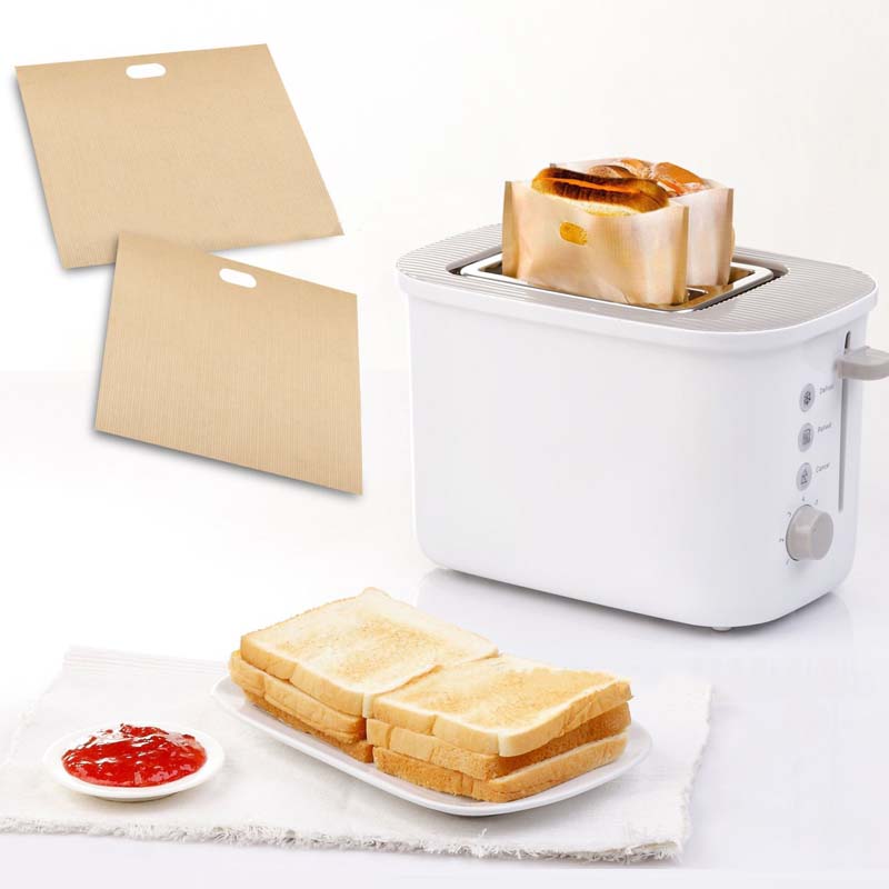 Microwave Heating Toaster Bags Bakeware Grilled Cheese Sandwiches Bag Reusable Non-stick Toasters Bread Packaging Cake Toasts Tools BH3058 TQQ